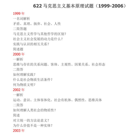 1999-2018年华南师范大学622马克思主义基本原理概论考研真题.pdf